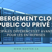 hébergement en nuage public ou privé